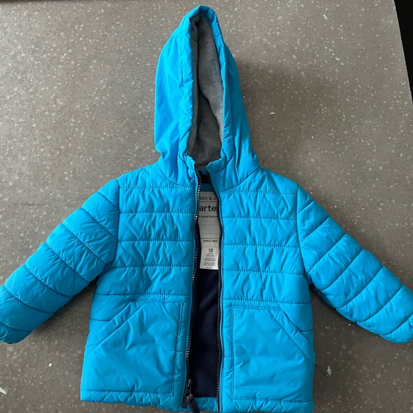 Carters 18 Month Puffer Jacket Blue - Picture 3 of 5